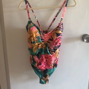 One piece bathing suit.